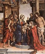 LIPPI, Filippino The Marriage of St Catherine gwt oil painting on canvas